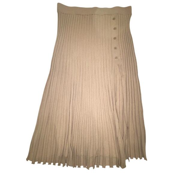 Womens Cider Rib Knit Button Detail Split Midi Skirt Size 1X - Picture 3 of 7